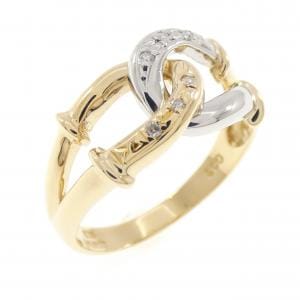 K18YG/PT900 ダイヤモンド リング 0.03CT