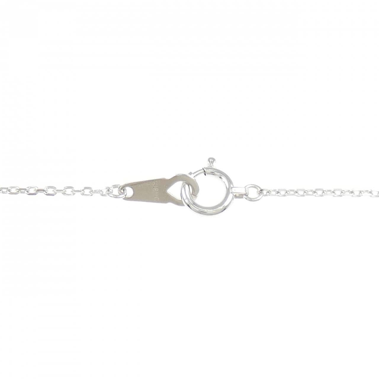 K18WG クロス ダイヤモンド ネックレス 0.15CT