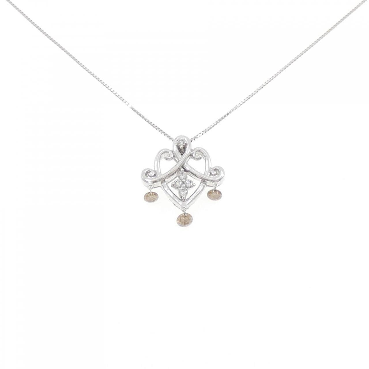 K18WG ダイヤモンド ネックレス 0.32CT