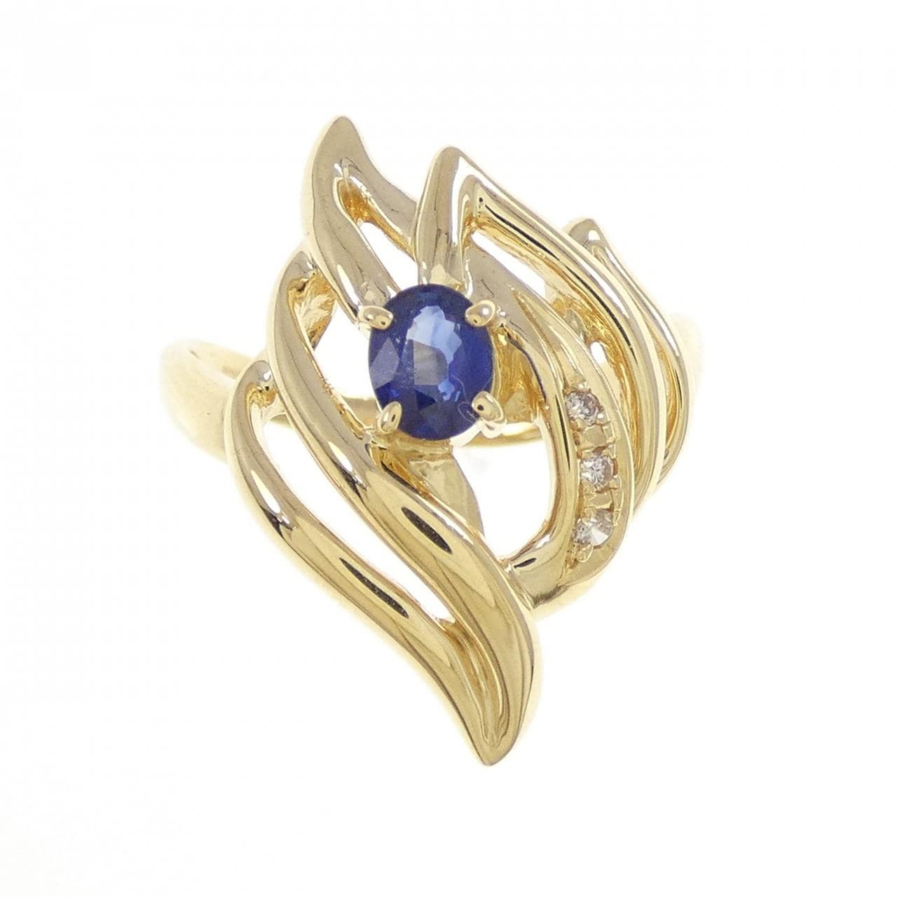 K18YG サファイヤ リング 0.33CT