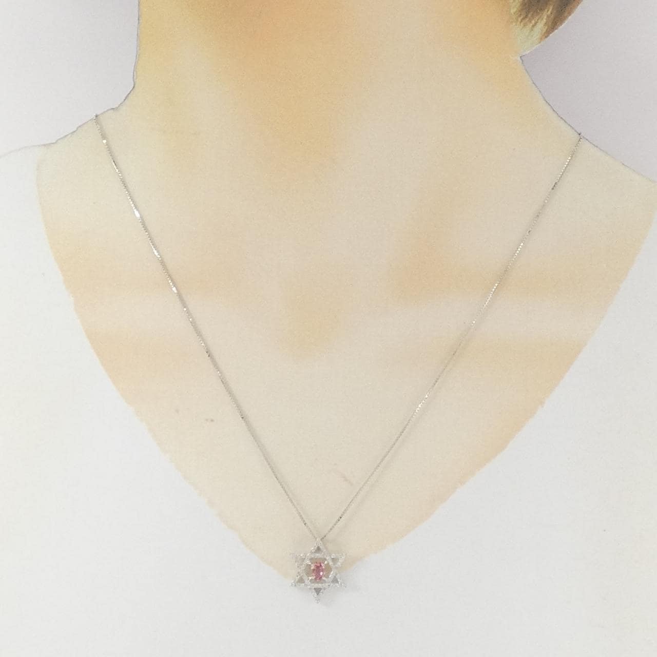 K18WG サファイヤ ネックレス 0.288CT