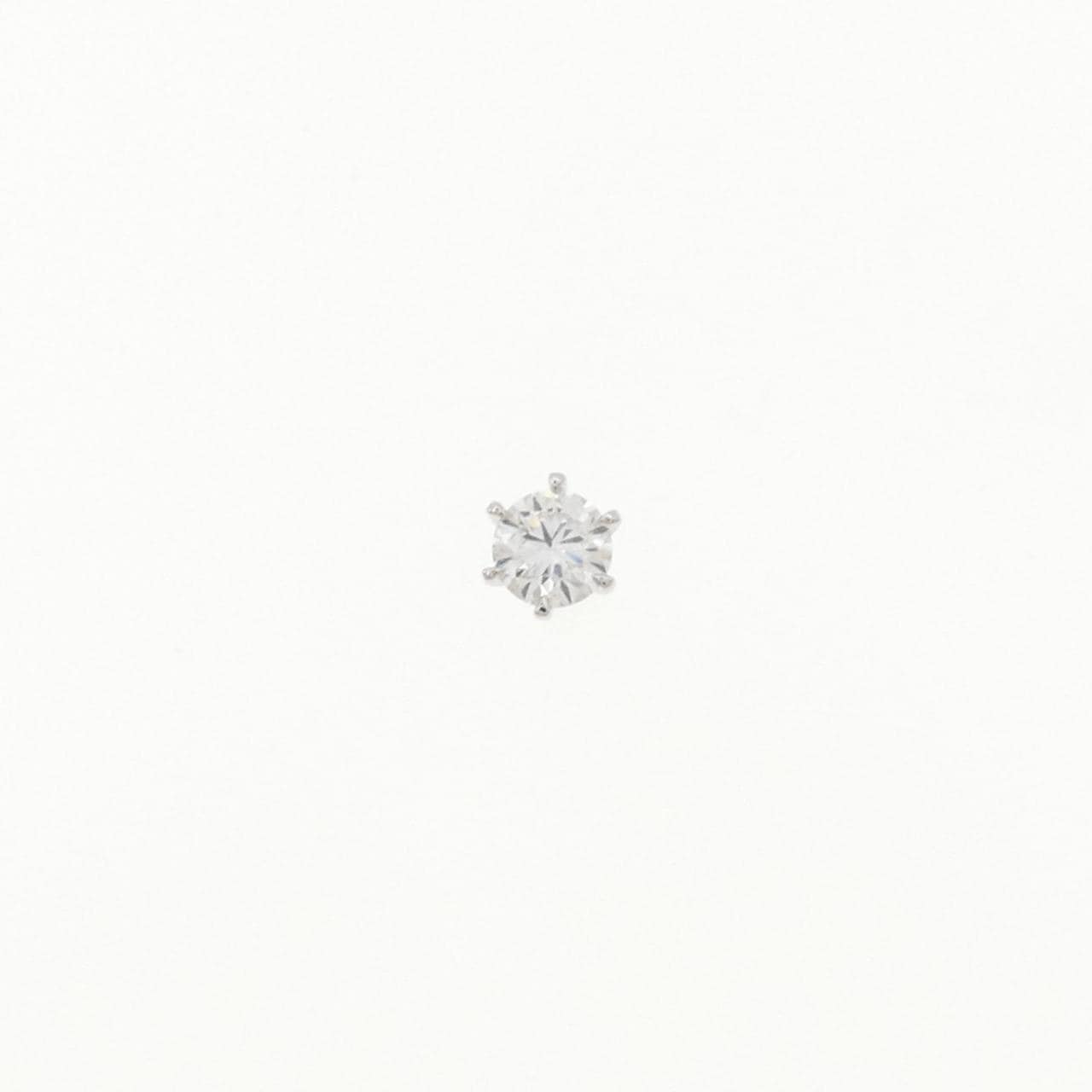 【リメイク】PT900/ST ダイヤモンド ピアス 0.303CT E VS2 VG 片耳