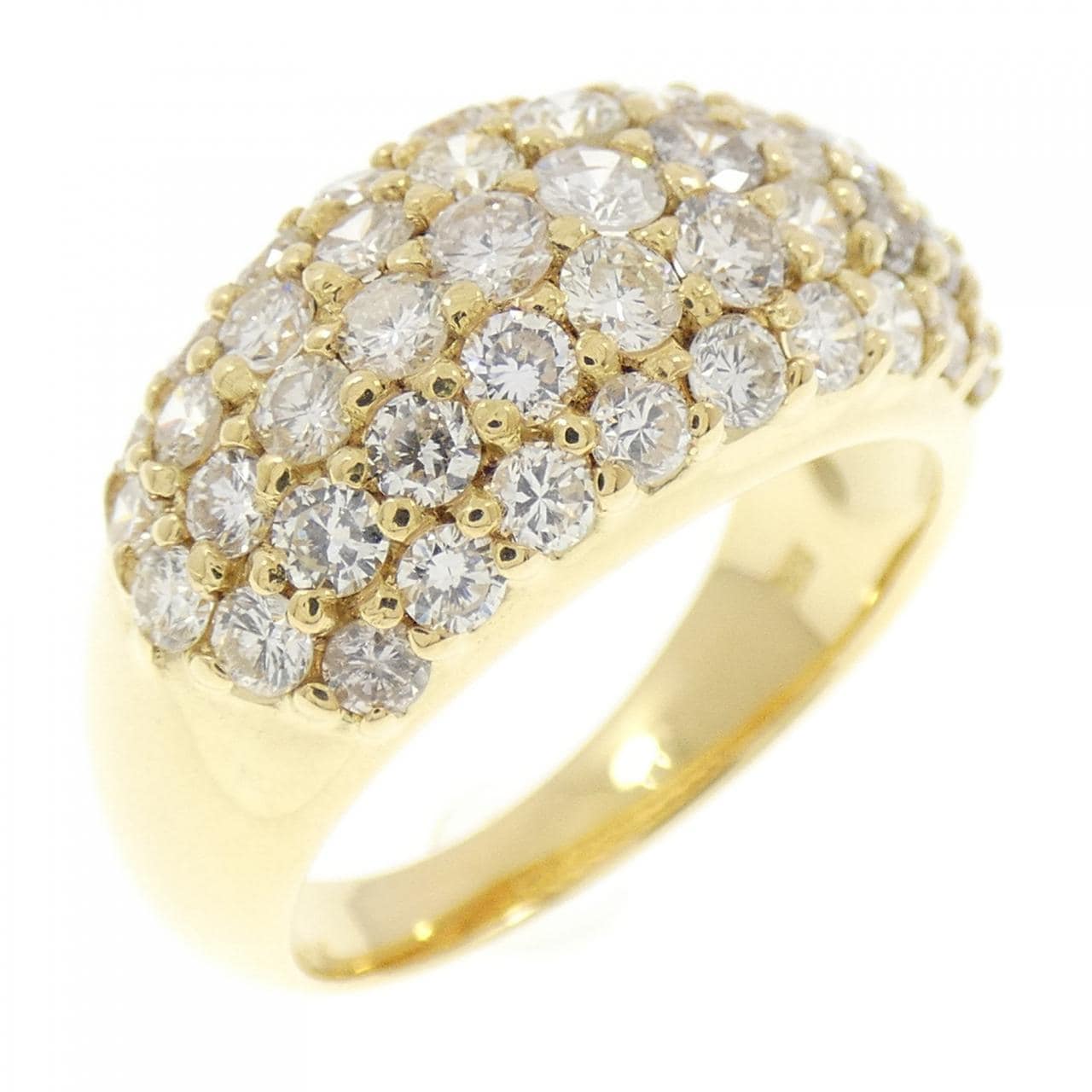 K18YG パヴェ ダイヤモンド リング 2.085CT