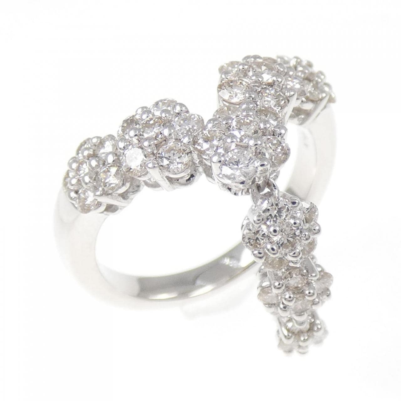 K18WG ダイヤモンド リング 1.10CT