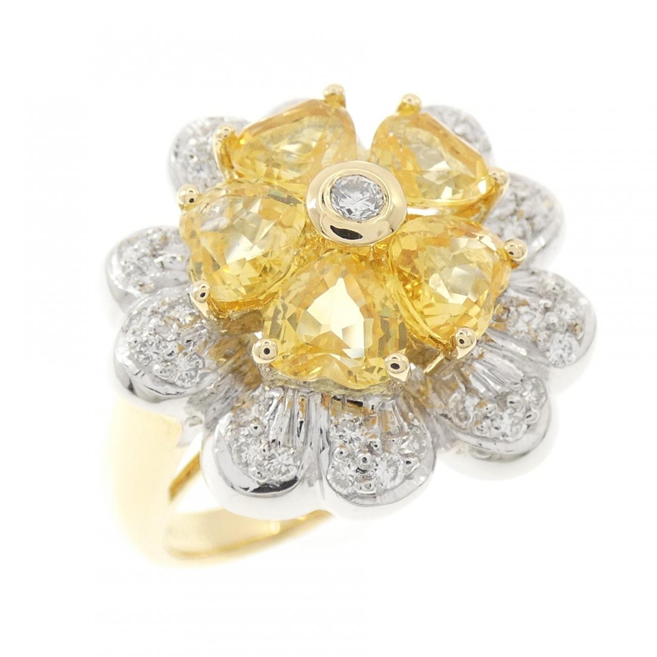 ポンテヴェキオ フラワー サファイヤ リング 2.88CT