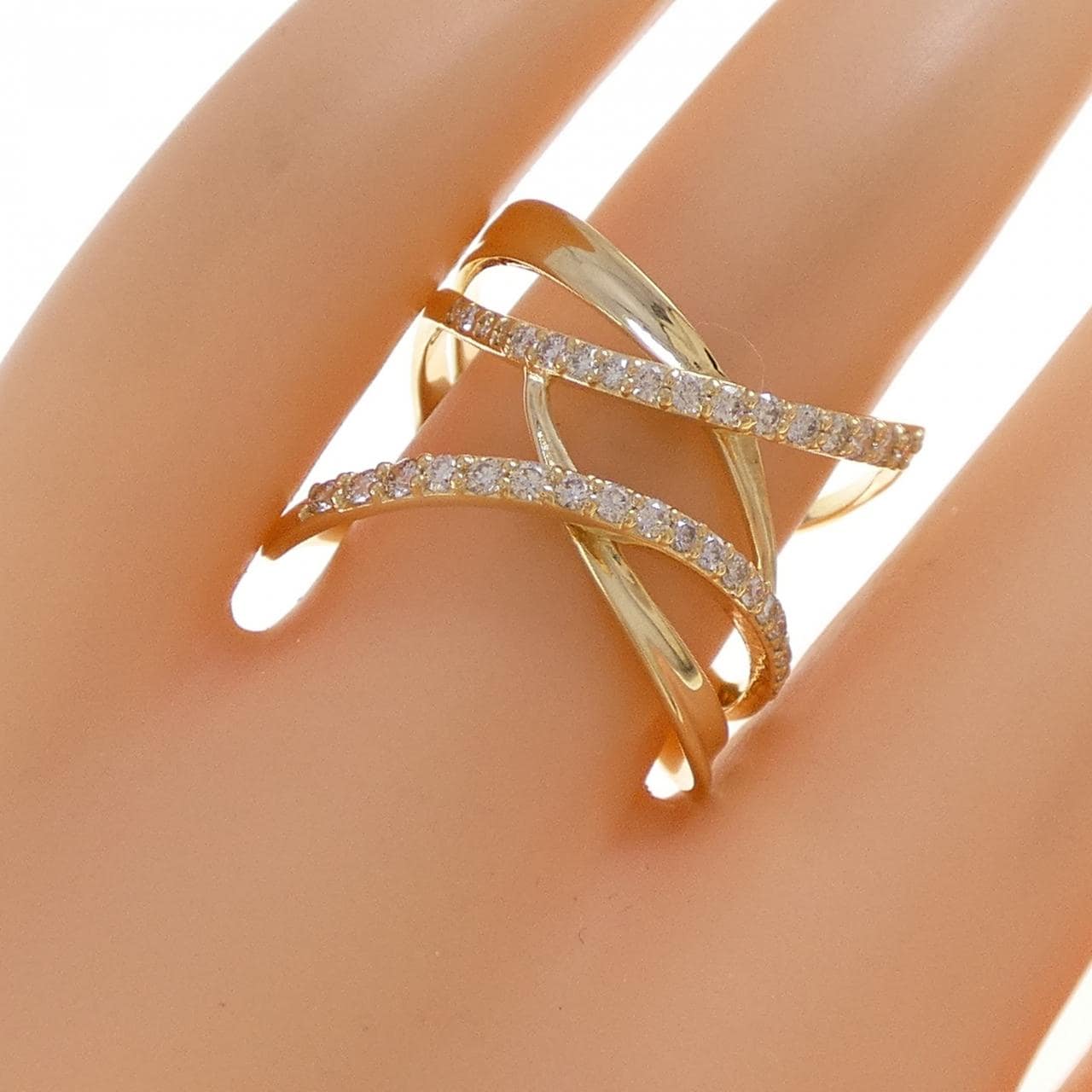 K18YG ダイヤモンド リング 0.40CT