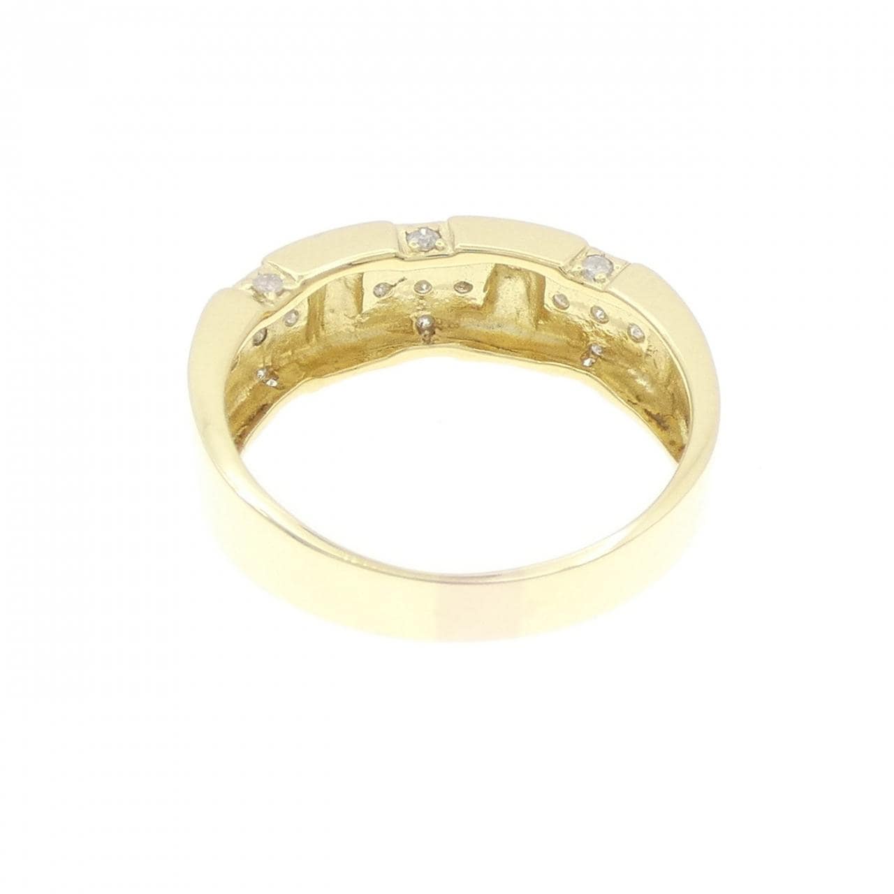 K18YG クロス ダイヤモンド リング 0.20CT