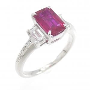 PT900 ルビー リング 1.52CT ビルマ産
