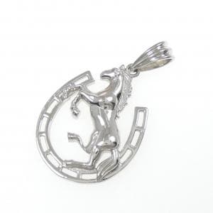 【新品】PT950 ホース ダイヤモンド ペンダント 0.005CT