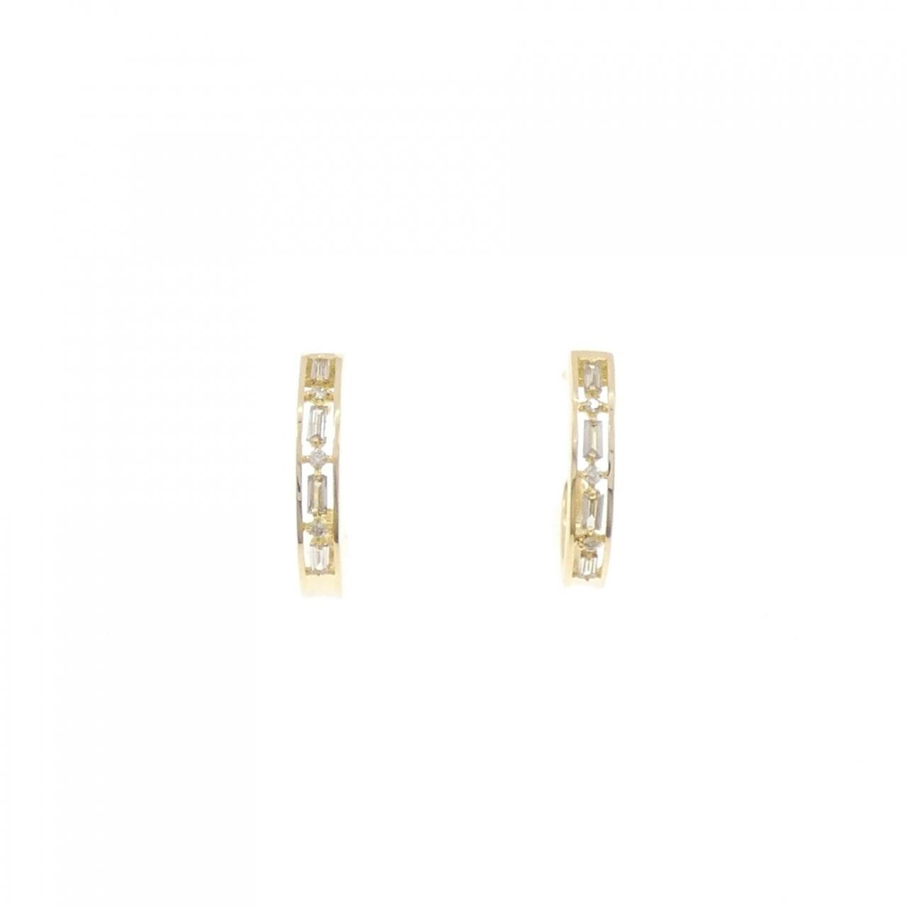 【新品】K18YG ダイヤモンド ピアス 0.16CT