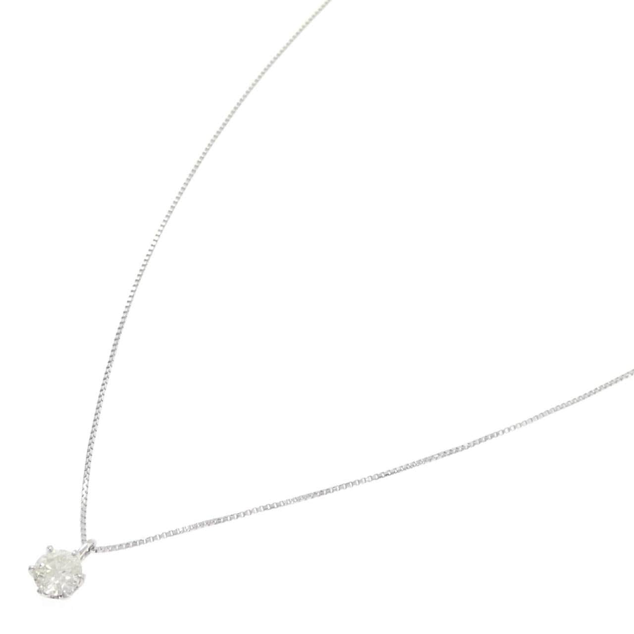 PT900/PT850 ソリティア ダイヤモンド ネックレス 0.30CT