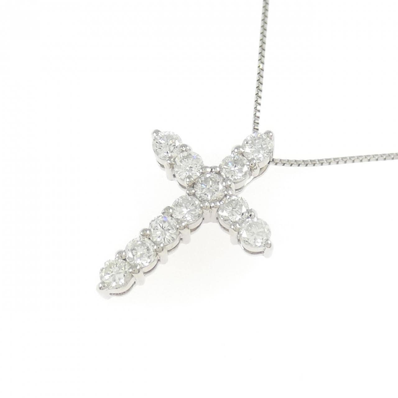 PT900/PT850 クロス ダイヤモンド ネックレス 0.62CT