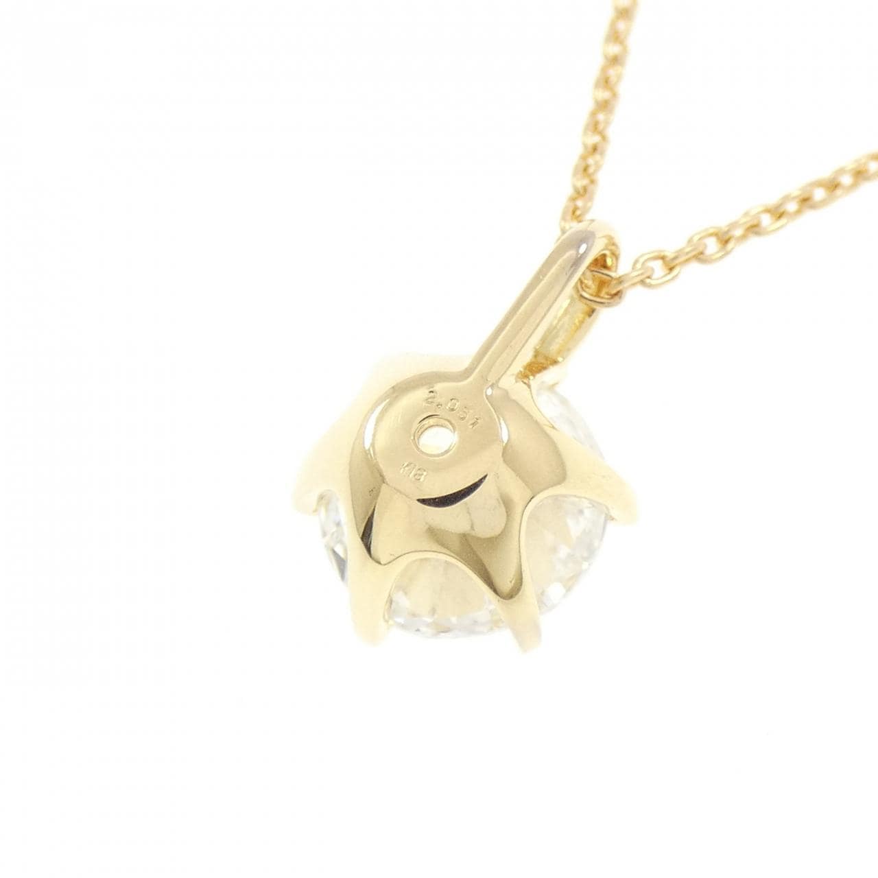 【リメイク】K18YG ダイヤモンド ネックレス 2.051CT H SI2 Good