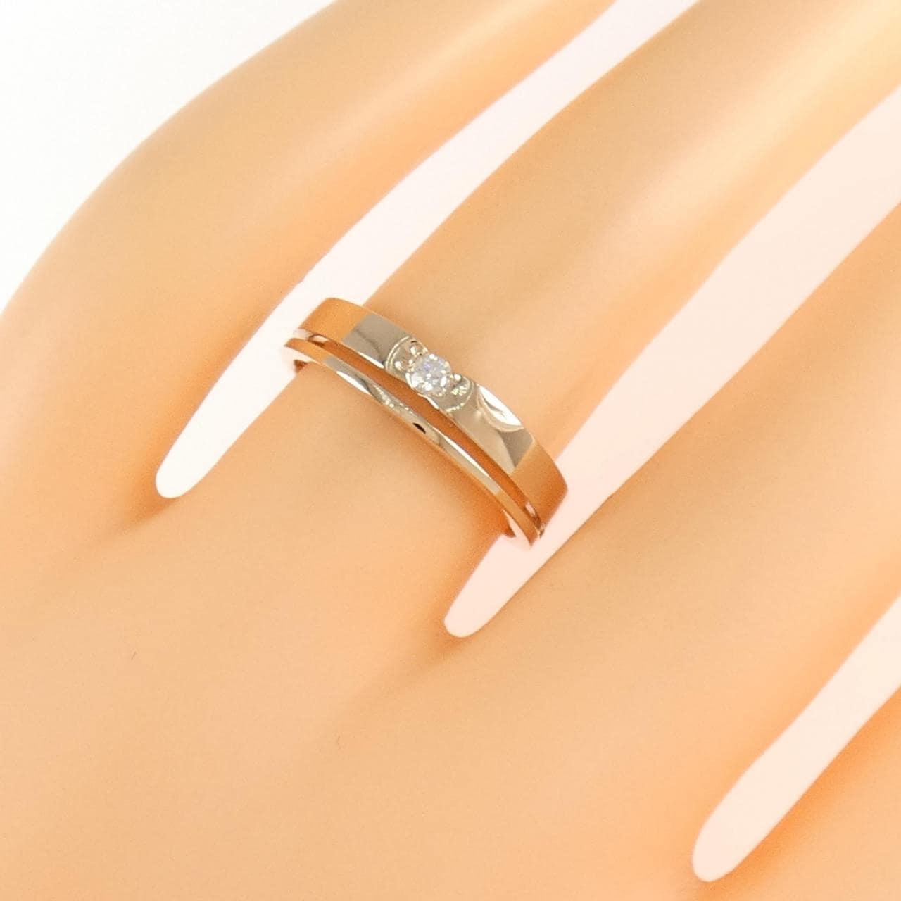 K18PG ダイヤモンド リング 0.05CT