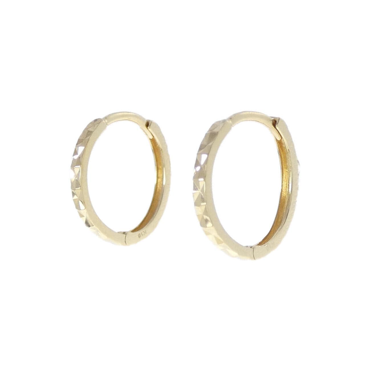 K18YG フープ ピアス