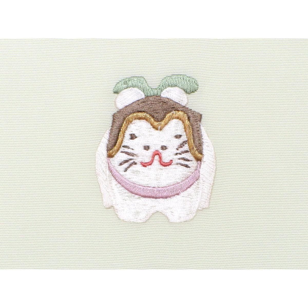名古屋帯　塩瀬刺繍帯