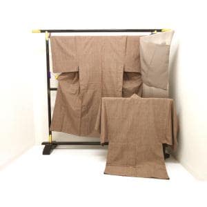 男物　証紙付　きもの・羽織・長襦袢　３点セット【本場結城紬】