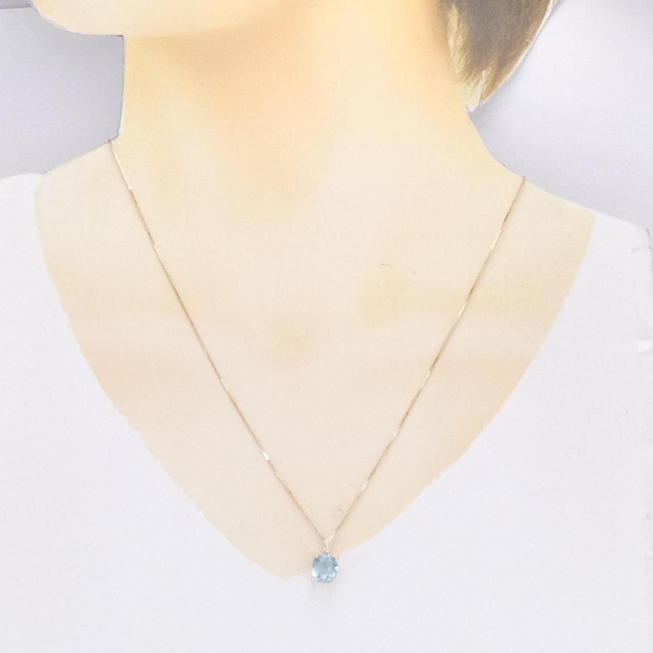 [Remake] K18YG Aquamarine Necklace 1.86CT