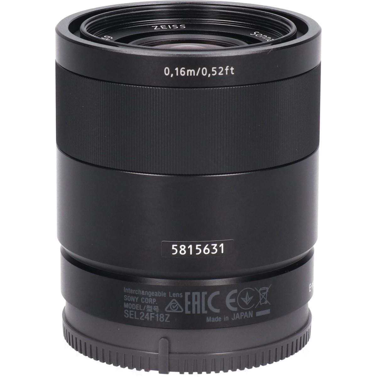 Ｅ２４ｍｍ　Ｆ１．８ＺＡ（ＳＥＬ２４Ｆ１８Ｚ）