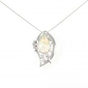 K18WG オパール ネックレス 3.34CT