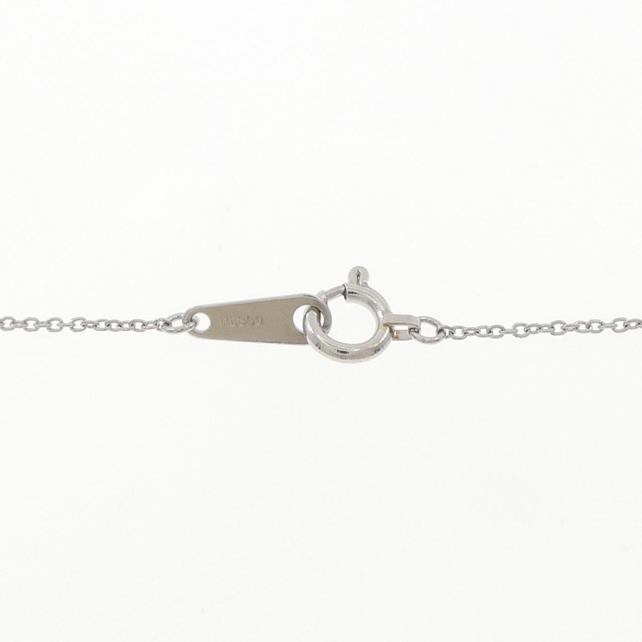 PT/PT850 ハート×クロス ダイヤモンド ネックレス 0.12CT