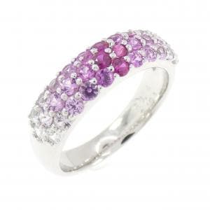 K18WG ルビー リング 0.14CT