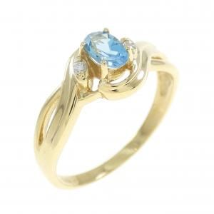 K18YG blue Topaz ring