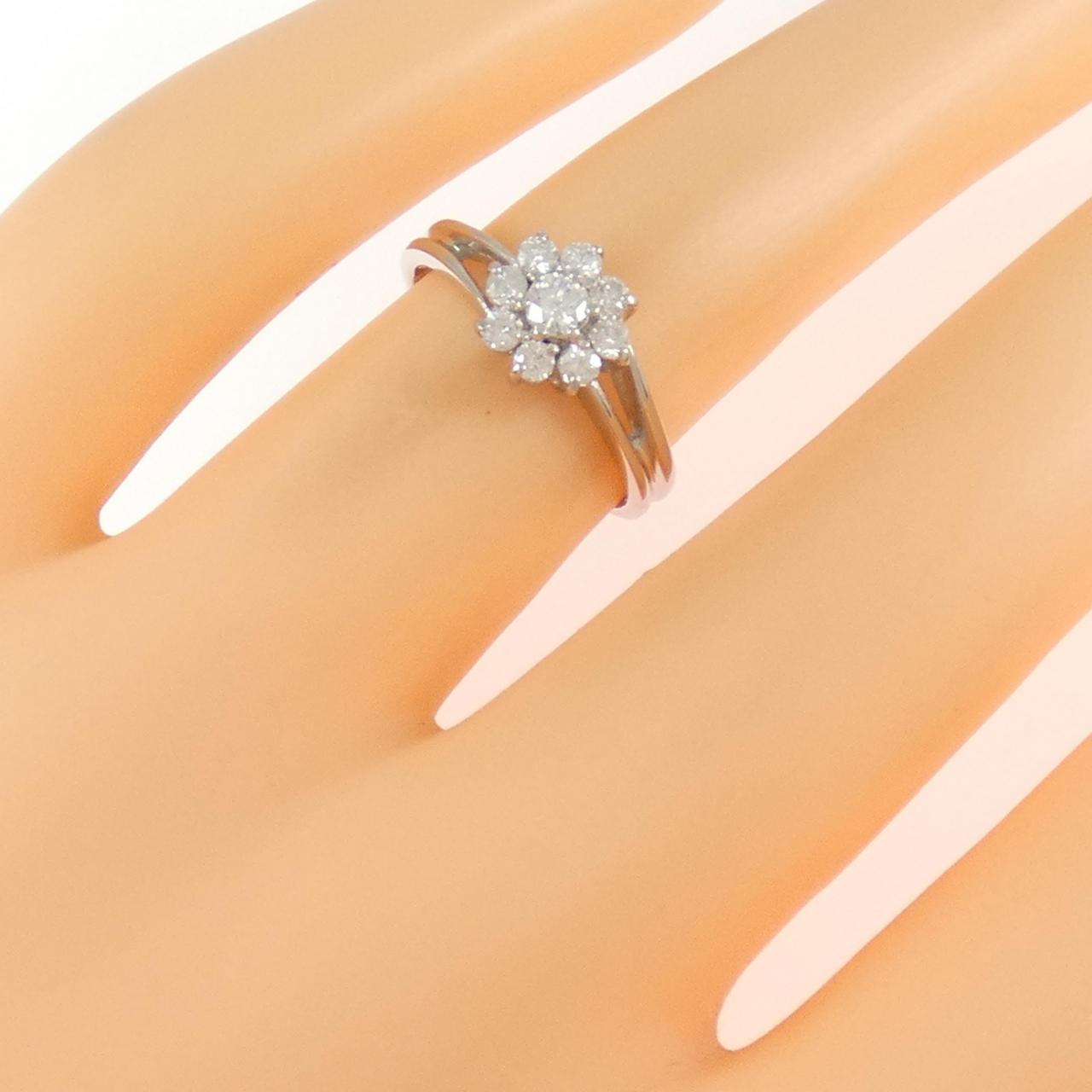 PT900花朵鑽石戒指0.30CT