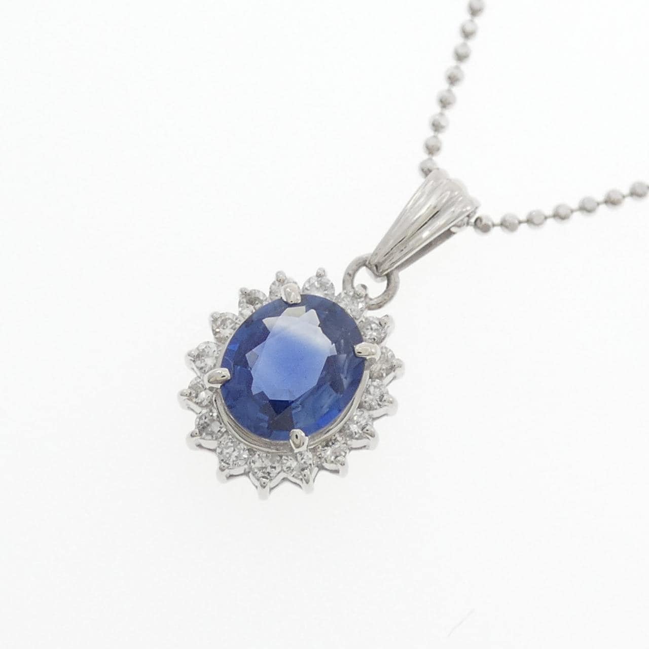 PT900/K18WG サファイヤ ネックレス 1.02CT