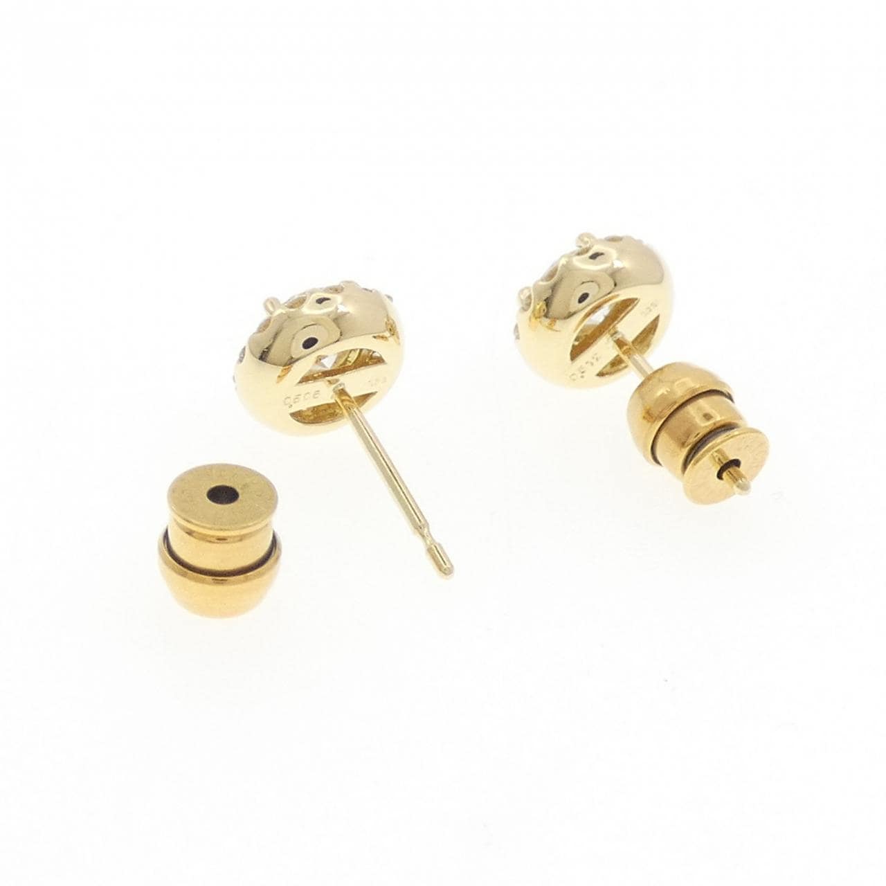 【リメイク】K18YG/ST ダイヤモンド ピアス 0.506CT 0.512CT G SI1 VG