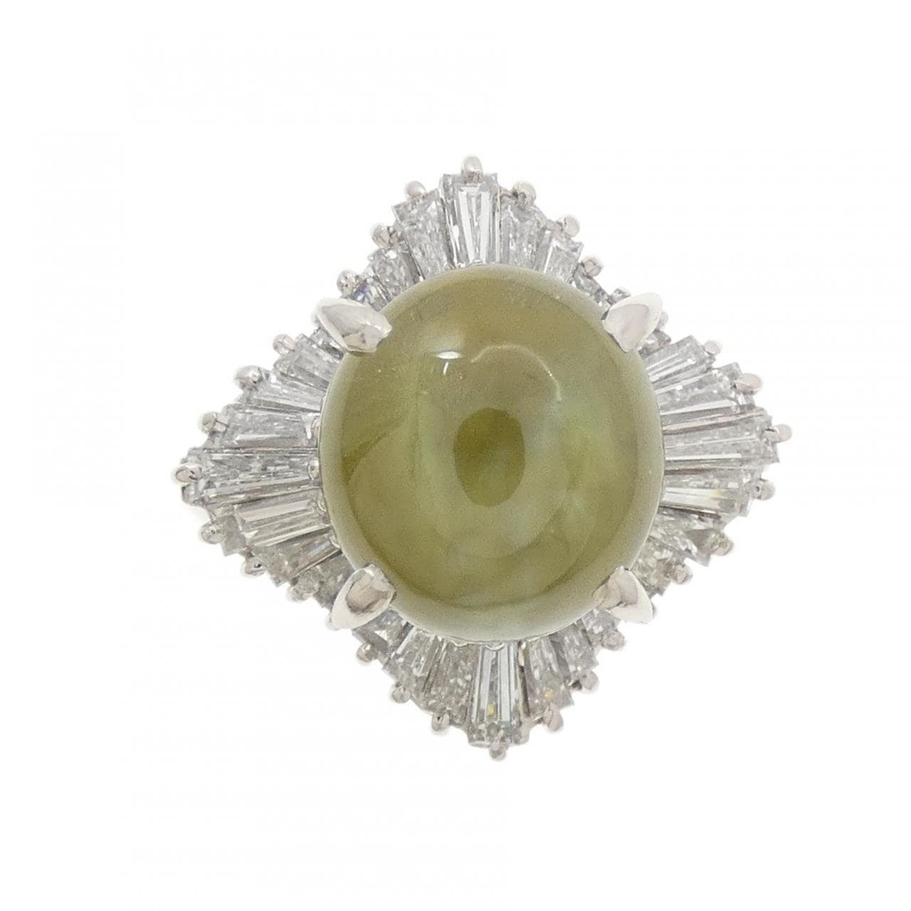PT900 クリソベリルキャッツアイ リング 6.12CT