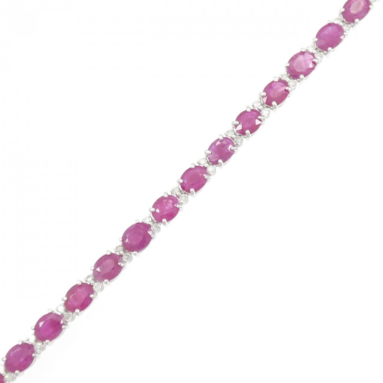 K14WG ルビー ブレスレット 10.28CT