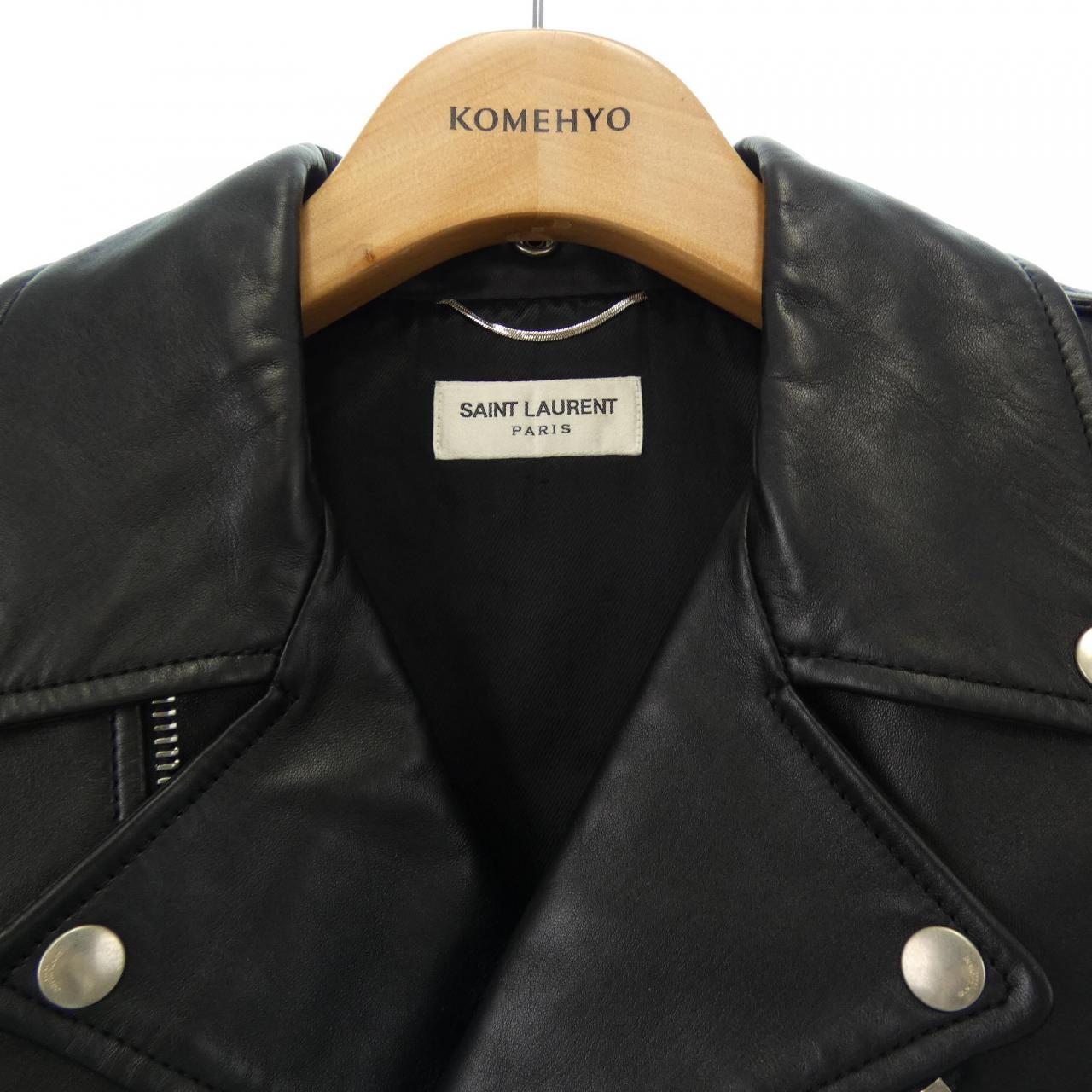 SAINT LAURENT SAINT LAURENT 皮革騎士夾克