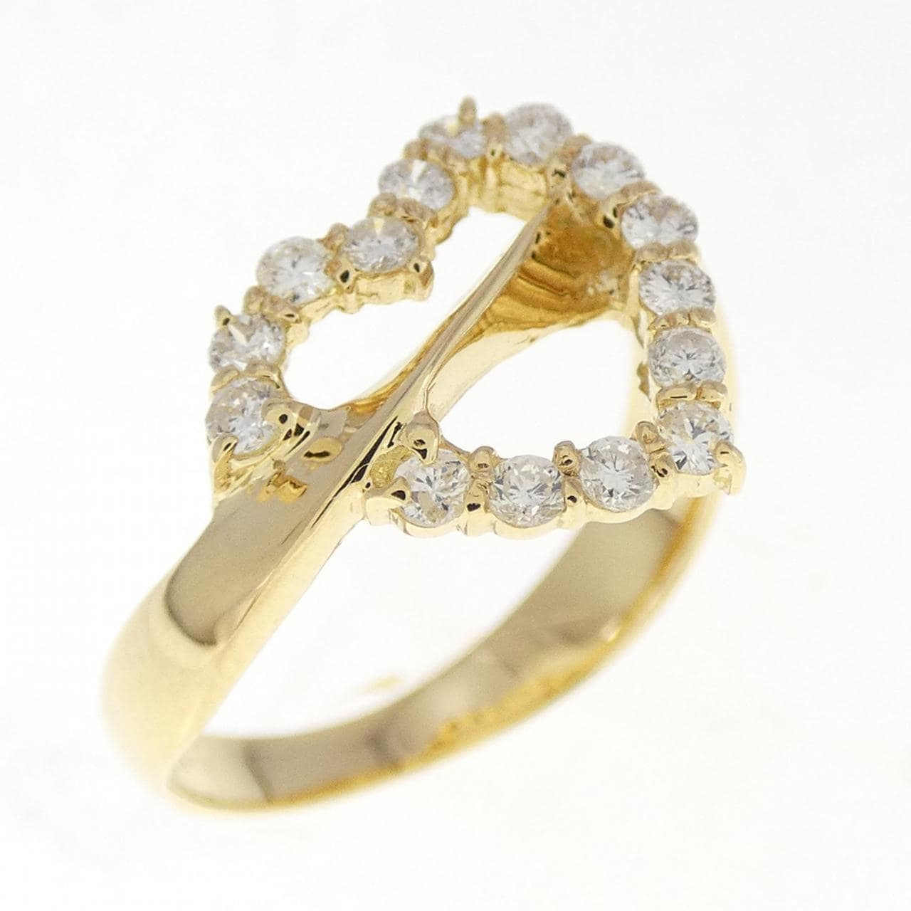 K18YG ハート ダイヤモンド リング 0.30CT