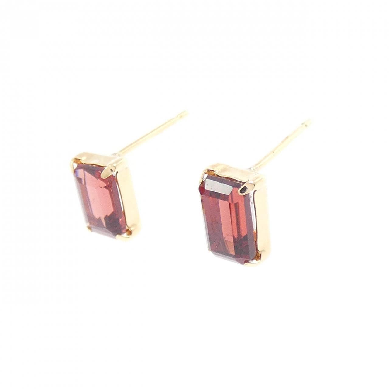 K18YG ガーネット ピアス 1.6CT