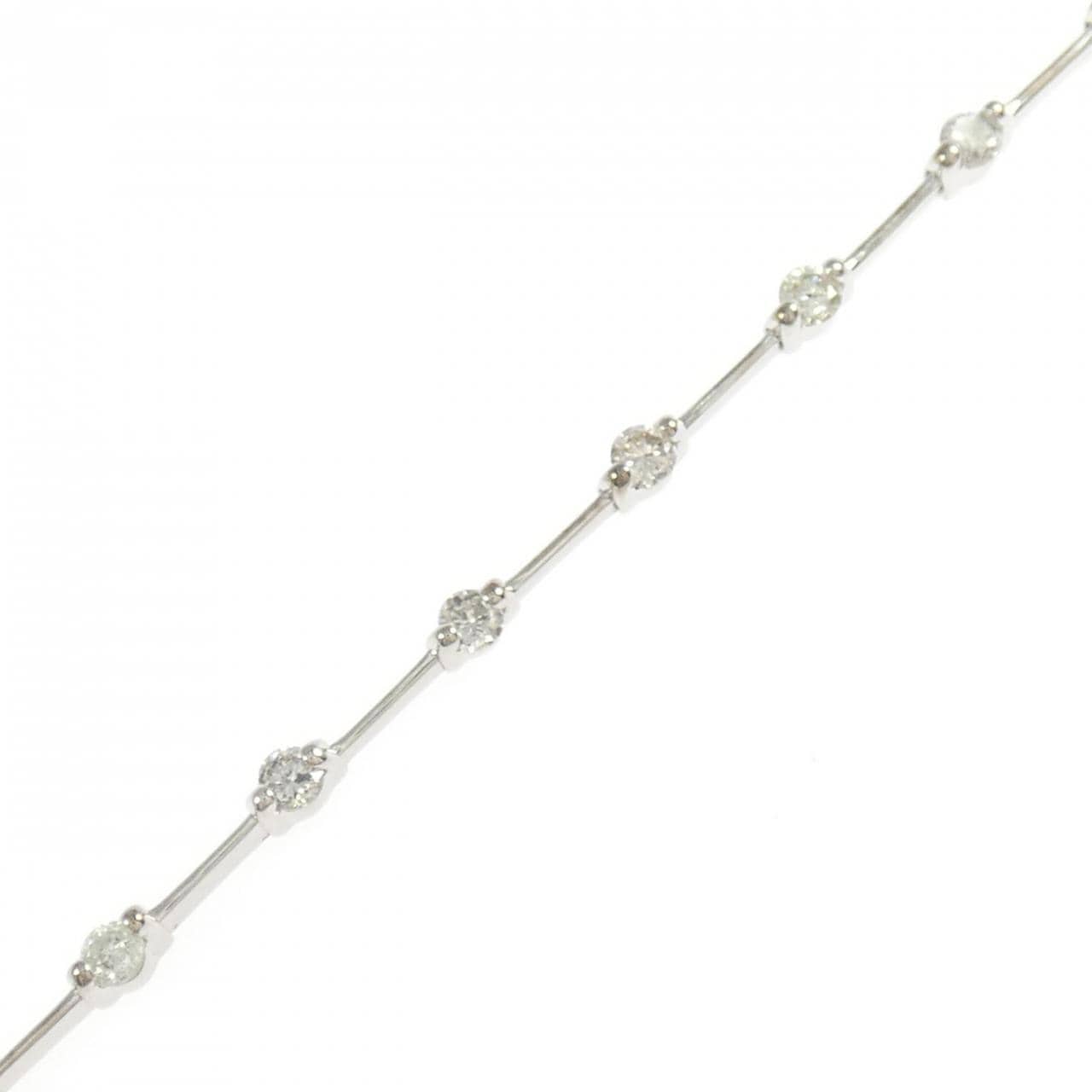K18WG ダイヤモンド ブレスレット 1.00CT