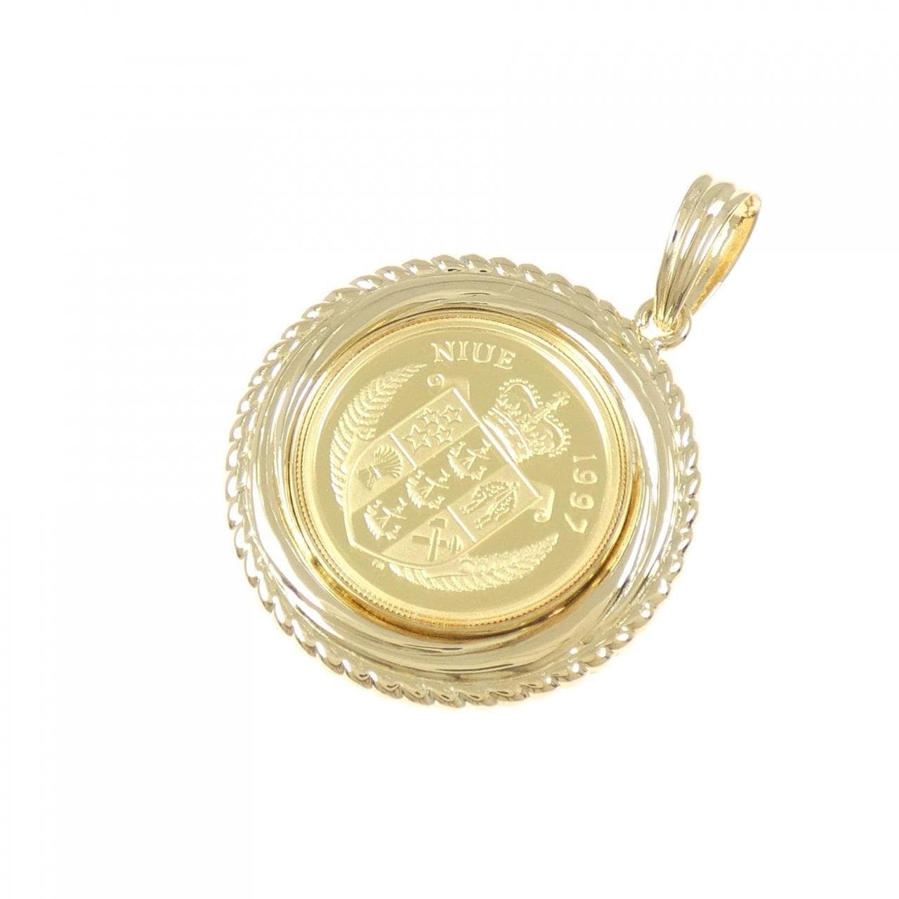 K18(枠） コイン ペンダント