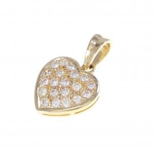 K18YG ハート ダイヤモンド ペンダント 0.48CT