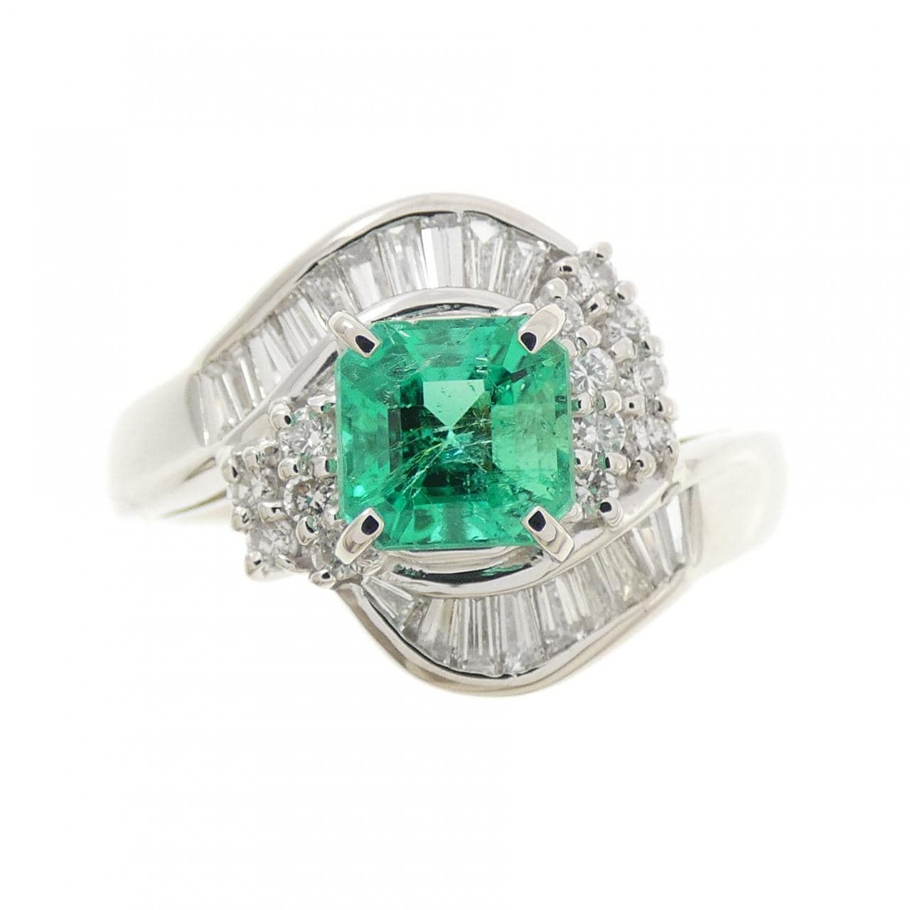 PT900 エメラルド リング 0.80CT