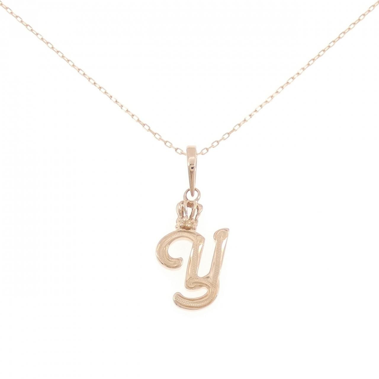 14KPG/K10PG イニシャルY ネックレス