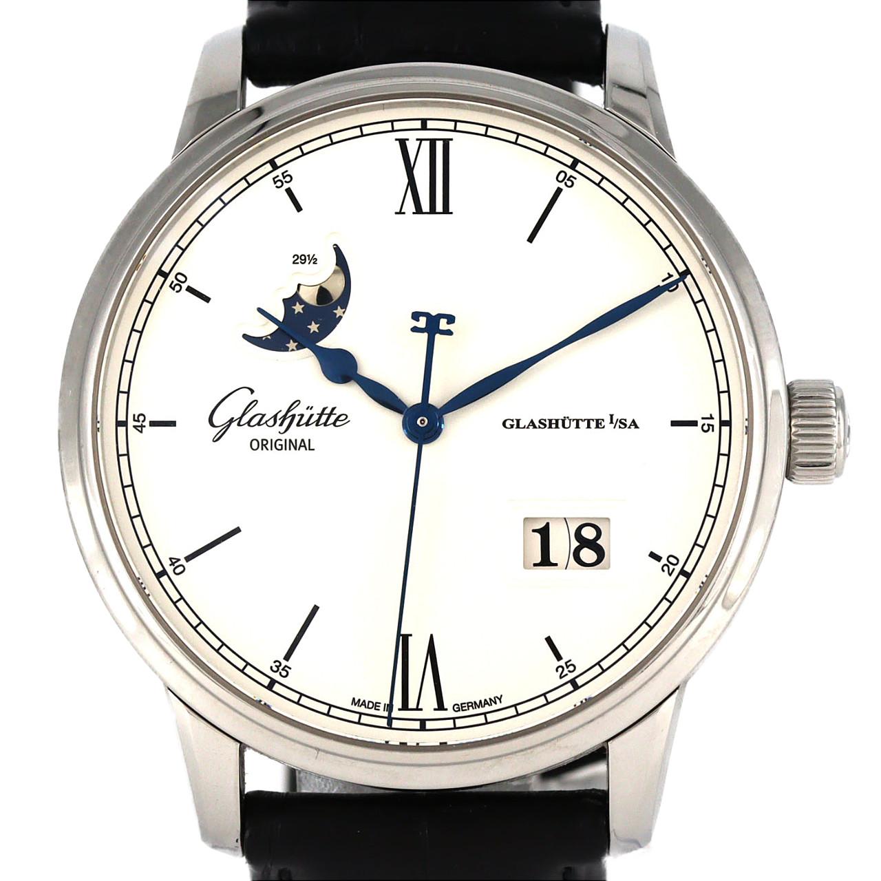 【ノーメンテナンス還元価格】グラスヒュッテ･オリジナル セネタエクセレンスパノラマデイトムーンフェイズ 1-36-04-01-02-61 SS 自動巻