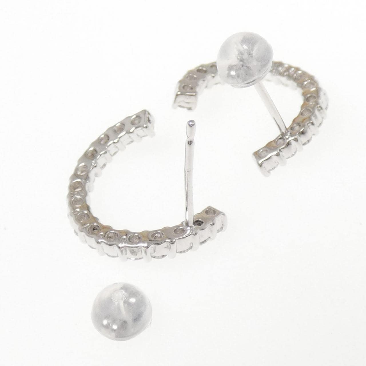 PT900/K14WG ダイヤモンド ピアス 1.030CT