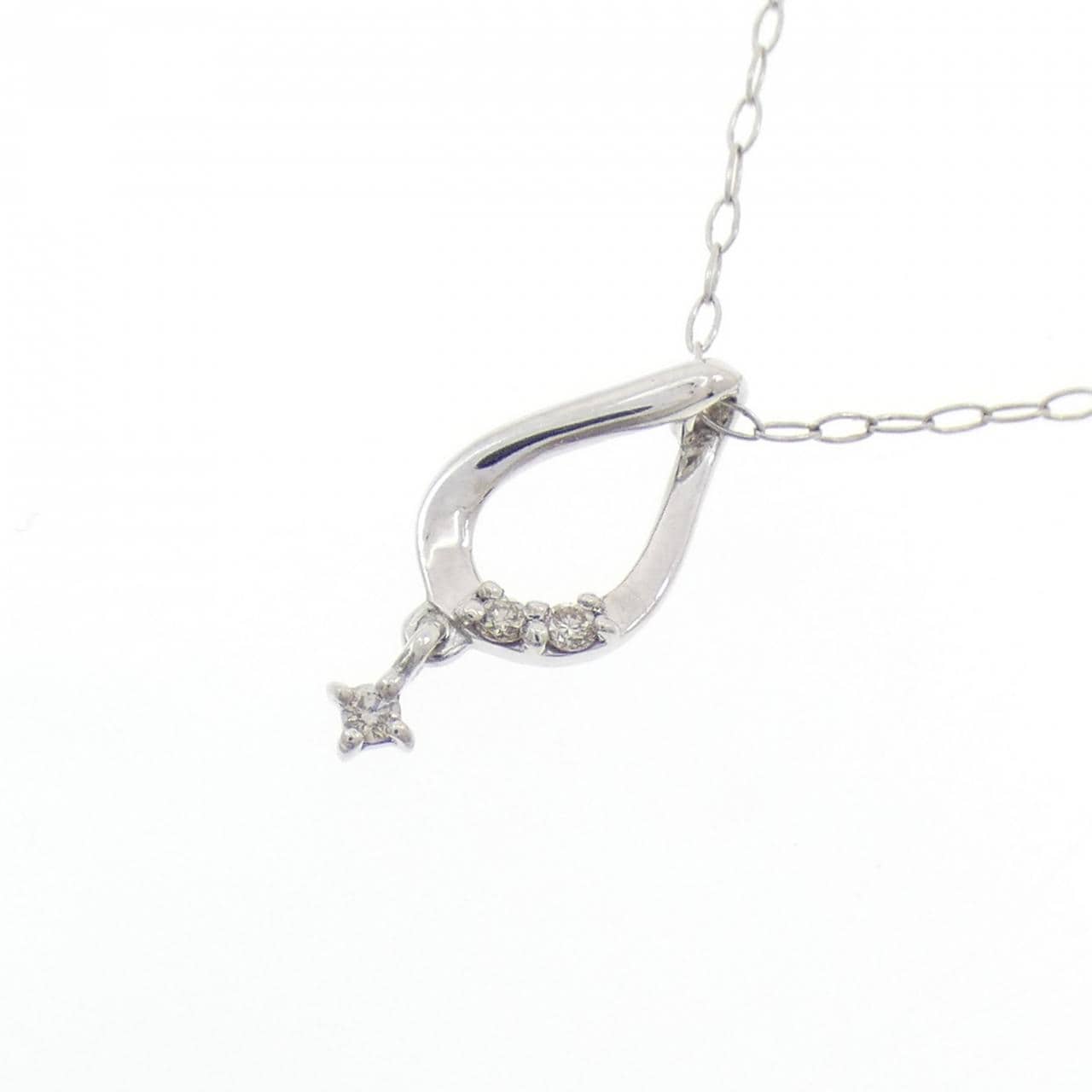 K10WG ダイヤモンド ネックレス