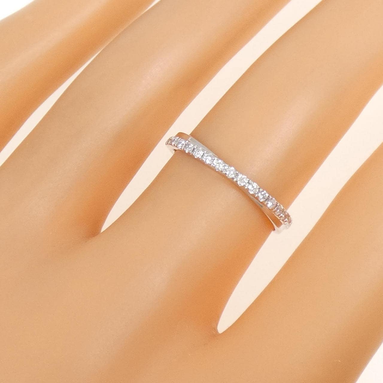 K14WG ダイヤモンド リング 0.16CT