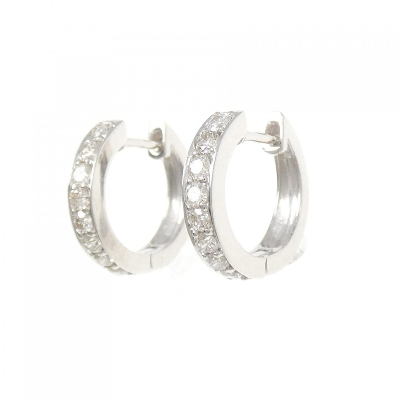 K18WG ダイヤモンド ピアス 0.50CT