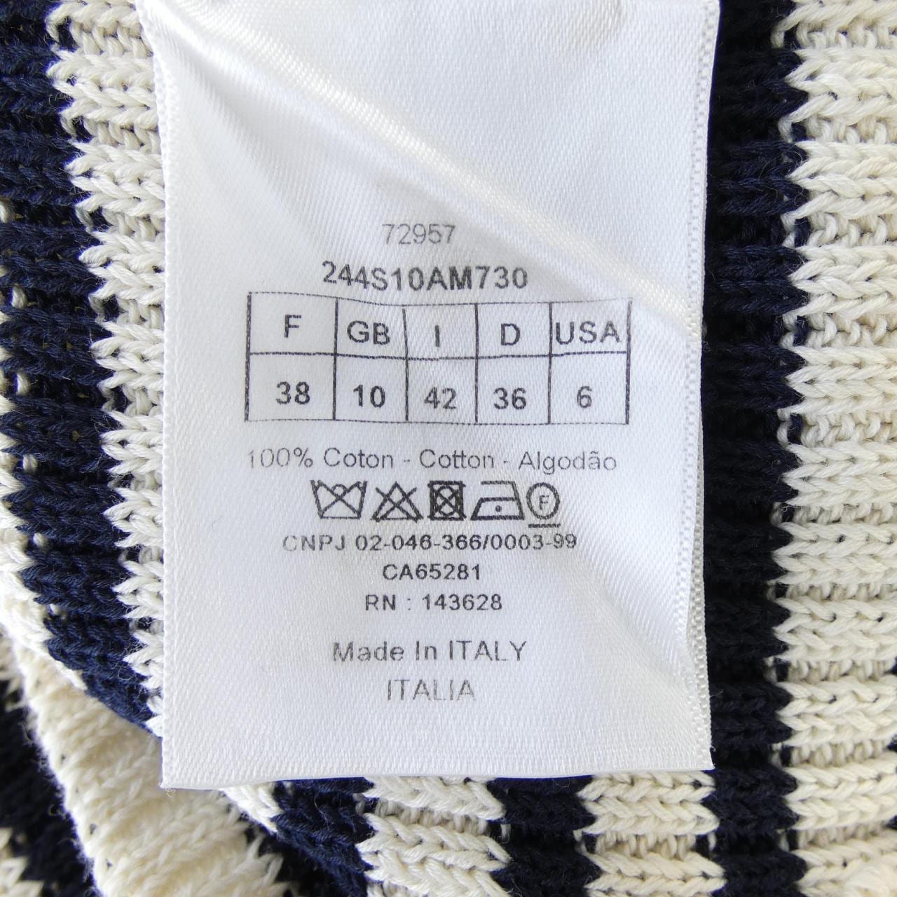 クリスチャンディオール CHRISTIAN DIOR DIOR MARINIERE　DIORIVIERA 244S10AM730 ニット