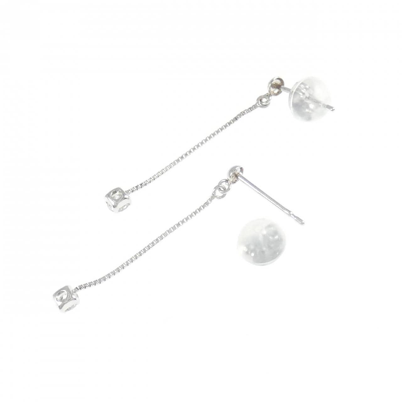 K18WG ダイヤモンド ピアス