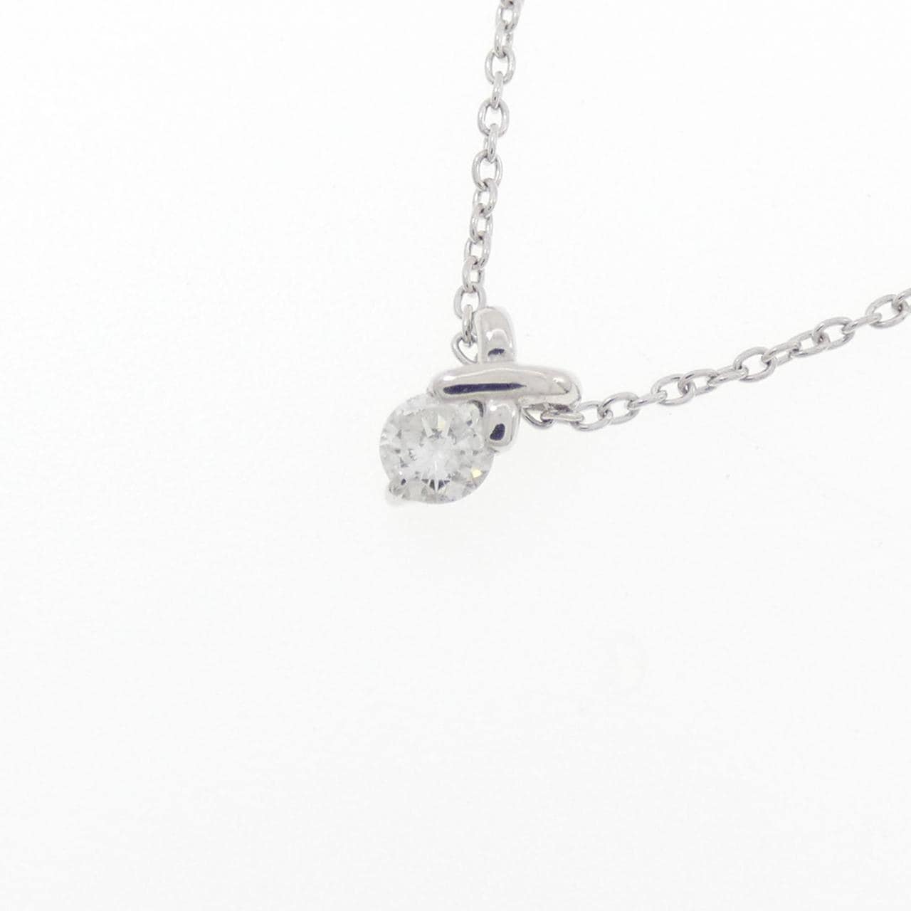 K10WG ダイヤモンド ネックレス 0.10CT