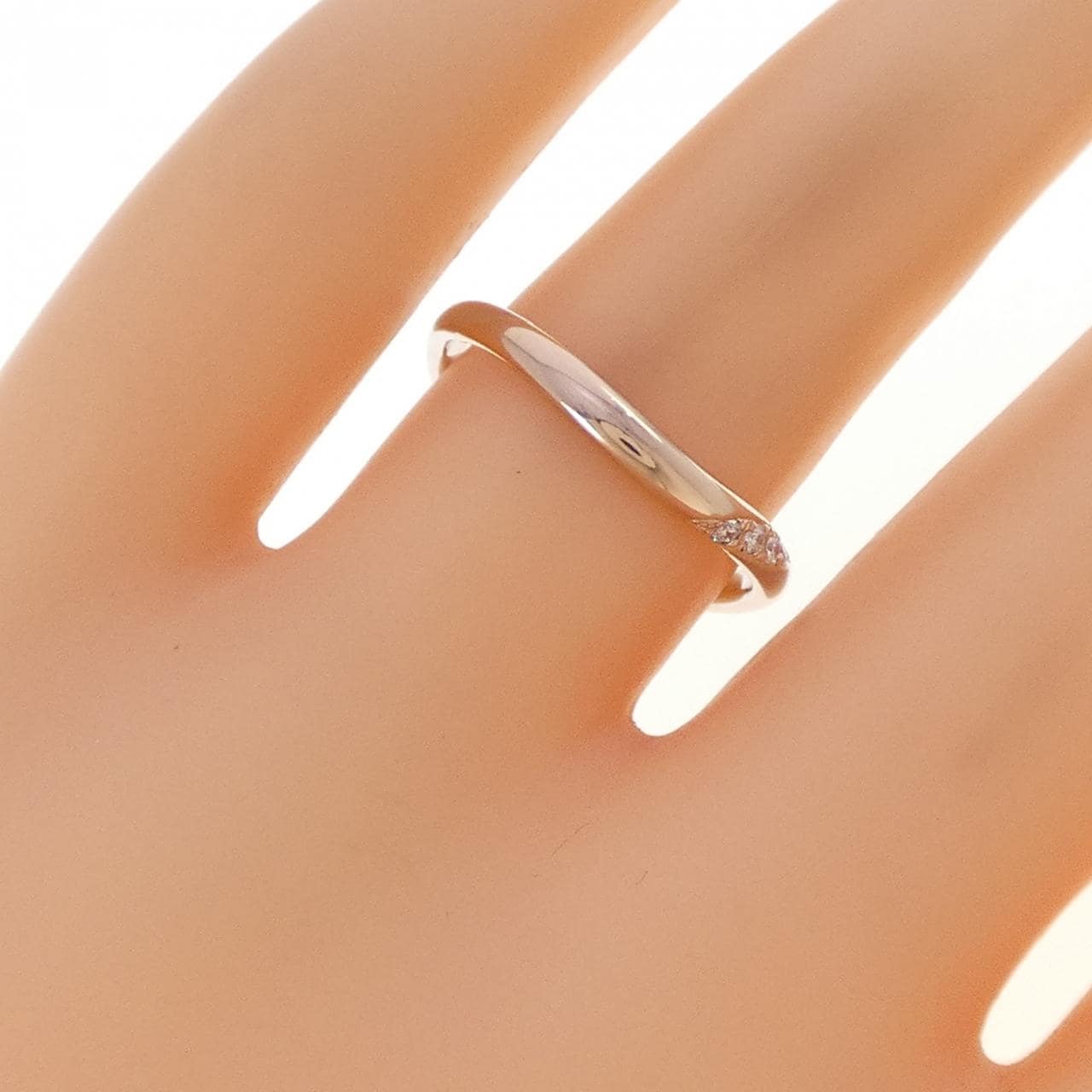 PT900/K18PG ダイヤモンド リング 0.04CT