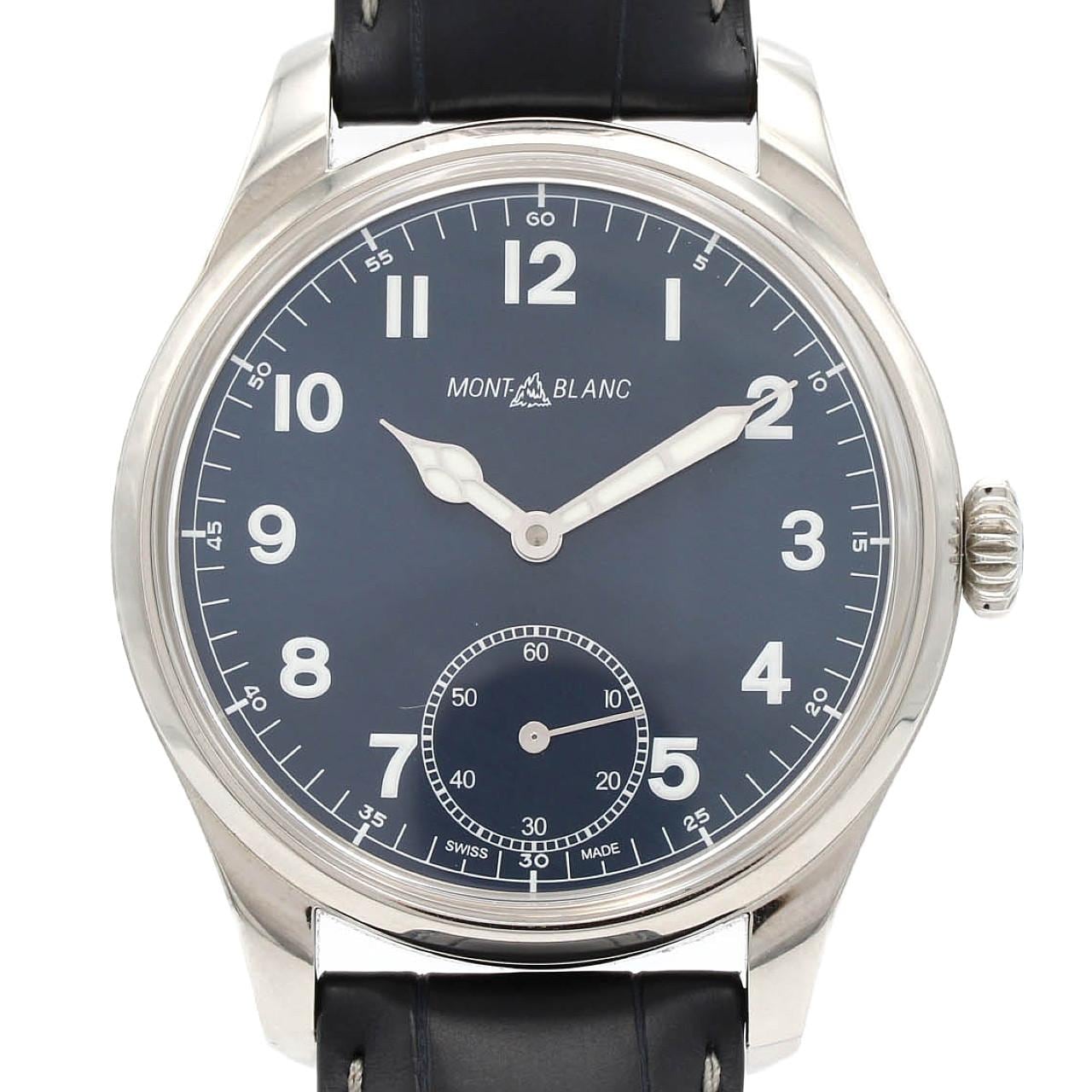 【ノーメンテナンス還元価格】モンブラン 1858マニュアルスモールセコンド 7333/113702 SS 手巻